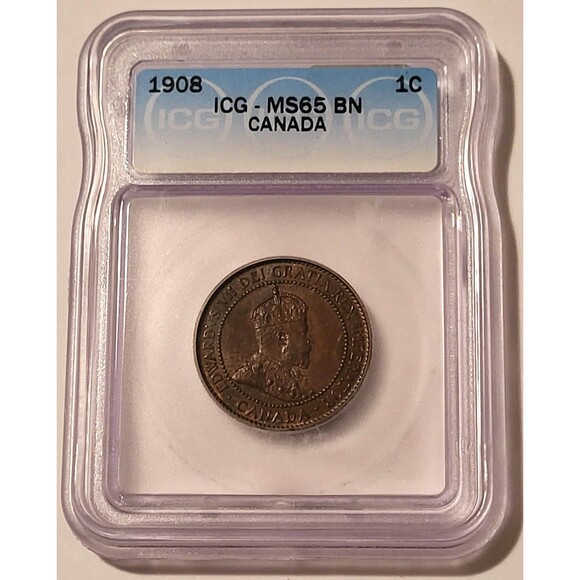 Other - Canada Edward VII 1908 Large Cent MS65 BN ICG